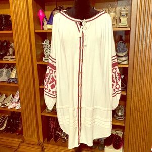 Free People oversized embroidered dress